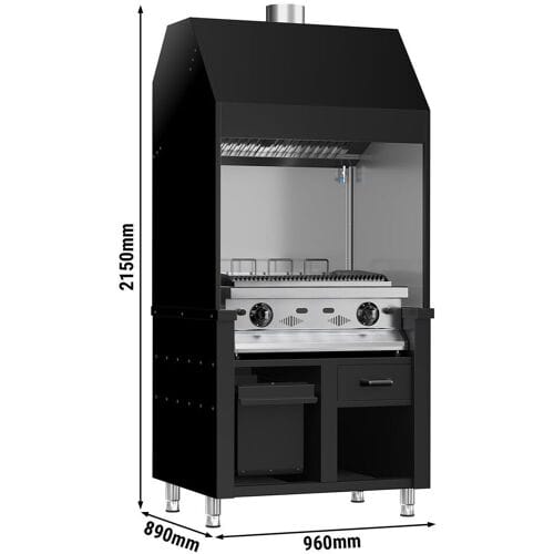 GGM Gastro Gasgrill BERLIN - 960mm - Schwarz