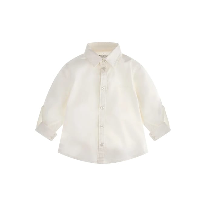 Langarm popeline blouse voor baby Guess