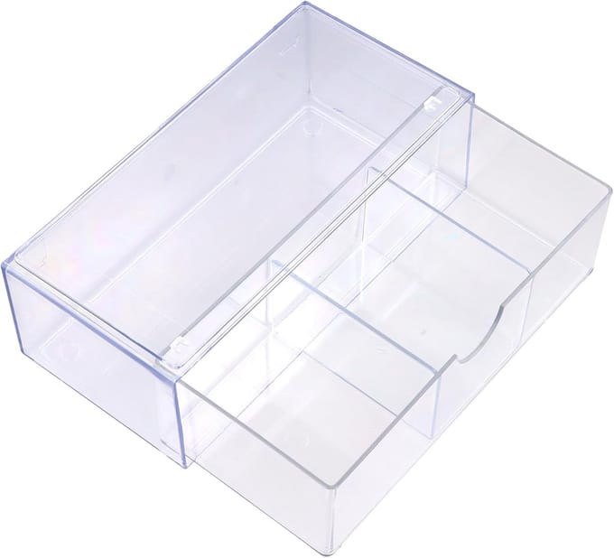 Cotton Storage Box - Makeup Organizer - Transparante Bar - 3 Compartimenten - Acryl Opslag - Lades - Make-up Tafel - Kantoor Accessoires
