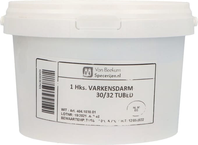 Van Beekum Specerijen - Varkensdarmen 30/32 (Hank 91,3 Meter) - 1 Stuk