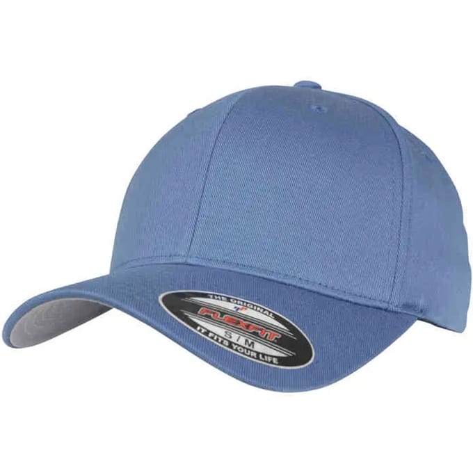 Flexfit Wollige gekamde muts (Leisteenblauw)