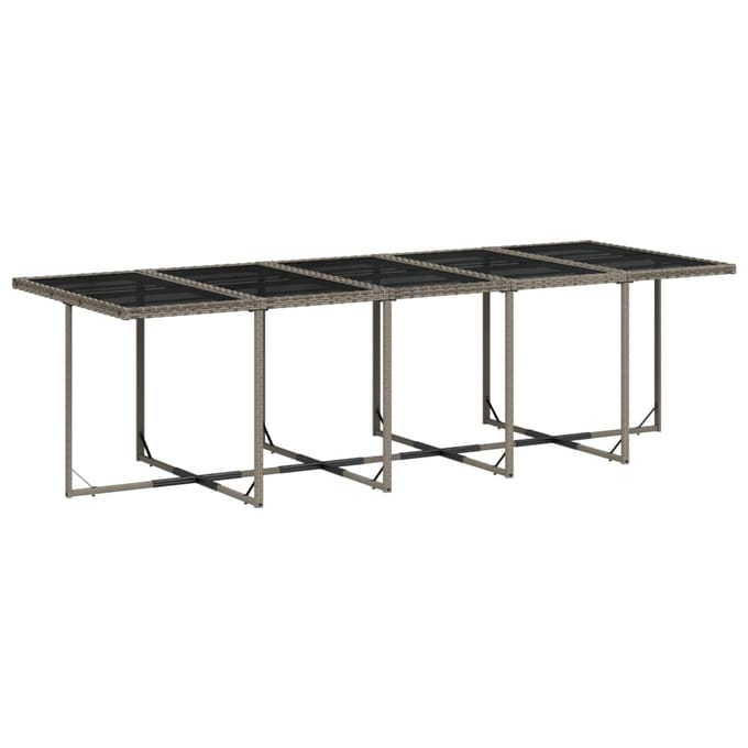 vidaXL - 15-delige - tuinset - met - kussens, - grijs - polyrotan