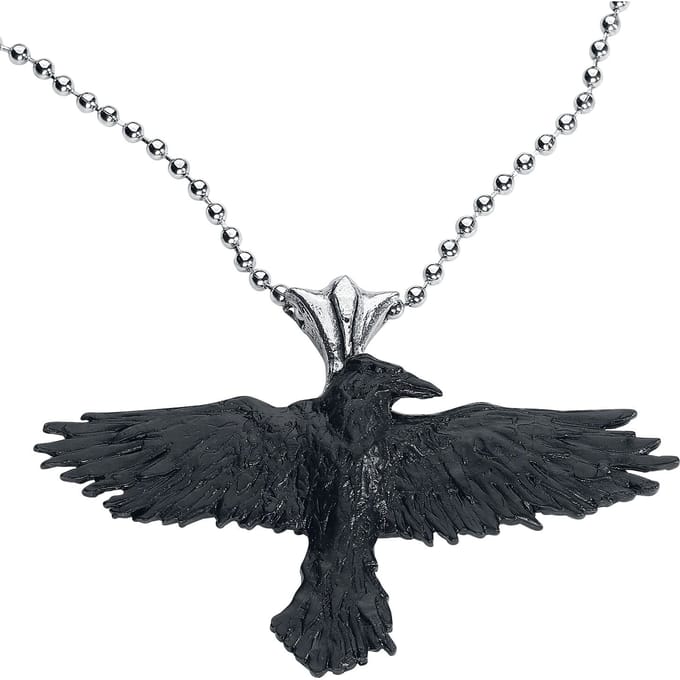 Alchemy Gothic - Gothic Halsketting - Black Raven - zwart