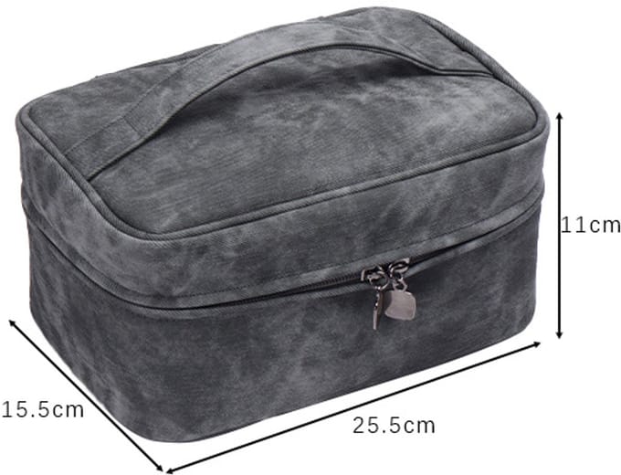 PU Cosmetic Storage Wash Bag – Grey