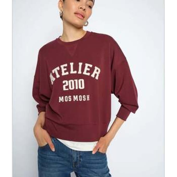 Sweaters Mos Mosh Nima O-LS Sweatshirt Burdeos