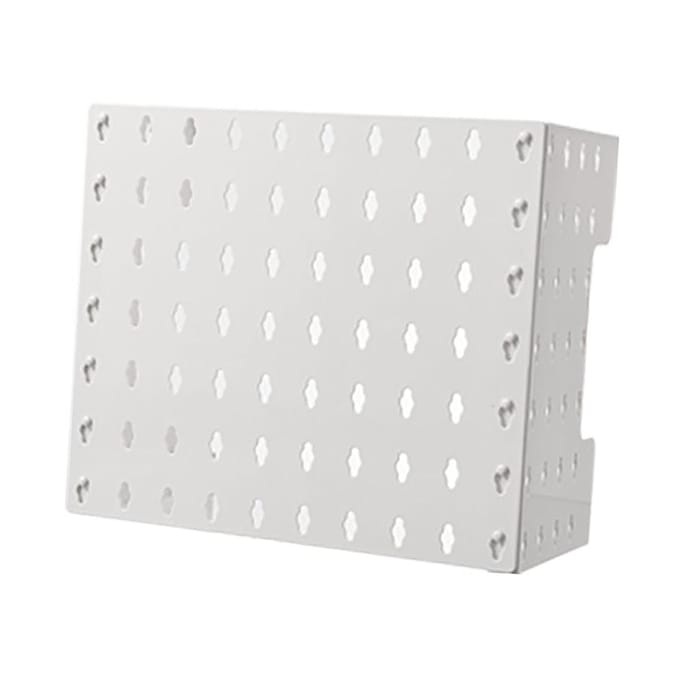 Pegboard Wandgemonteerde Display Multifunctioneel Ponsvrij Opbergrek Gas Waterverwarmer Pijpafdekking white