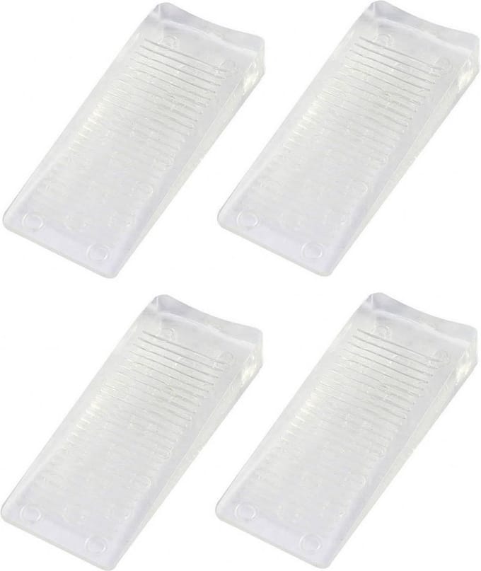 Benson Deurwig - 4x - flexibel rubber - 21 mm - stopper - transparant - deurstop