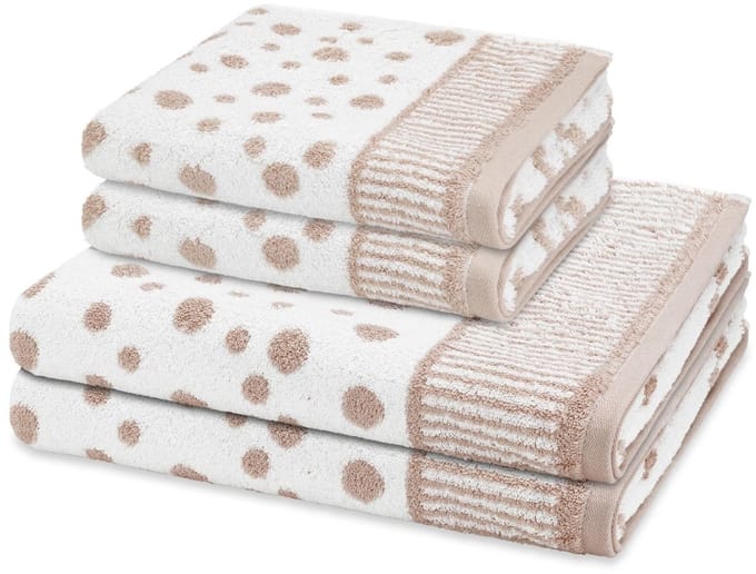 Ross Sonstiges 2 X handdoek 2 X douchehanddoek - in set 4 pack Punkte allover