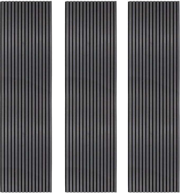Akoestische wandpanelen lamellen - antraciet - 60x240 cm