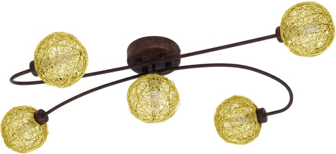 EGLO Caris 1 Plafondlamp - G9 - Staal|Aluminium - Goud|Roest