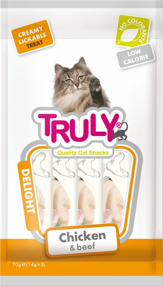 Truly - Chicken & Beef Creamy Lickable - Kattensnack