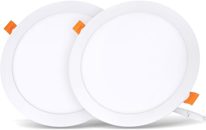 Ultraslim ronde LED-inbouwlampen - Set van 2 - Neutraal wit 4000K