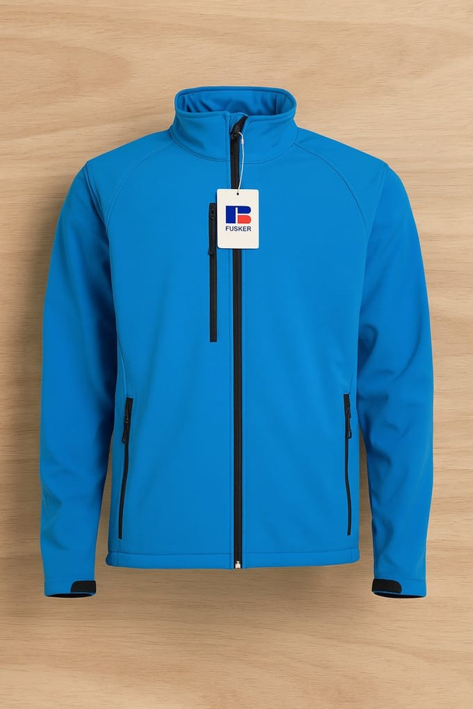 Russell Softshell Jas – Blauw – Maat XS – Winddicht & Ademend