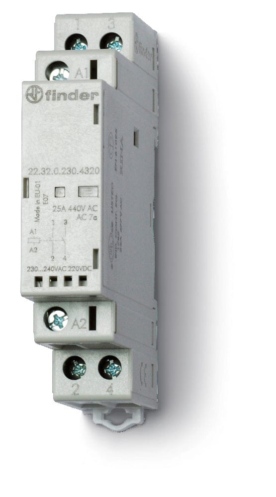 Finder 25A Installatie Contactor Met LED Indicator - 22.32.0.024.4520