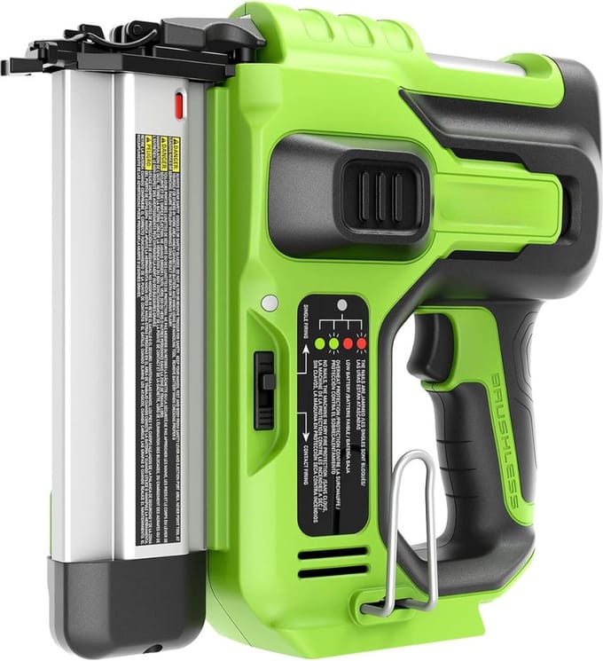 Nagelpistool - Spijkerpistool 24 Volt Batterij - Nagelpistool Luchtdruk - 110 Spijkers per Minuut