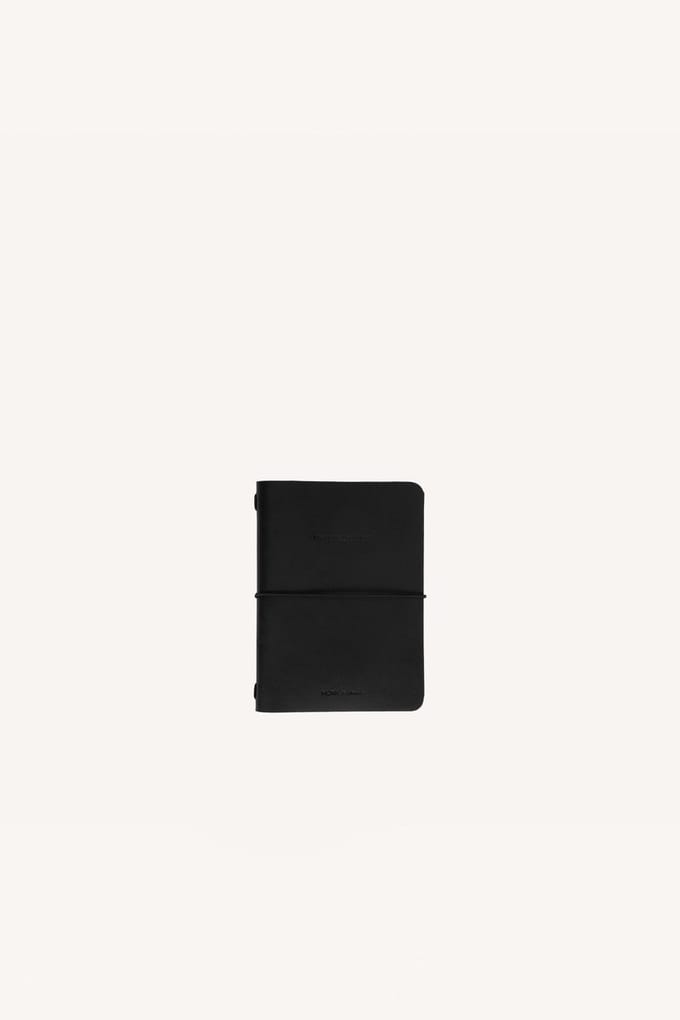 Monk and Anna - Notitieboek M | vegan leather | Zwart