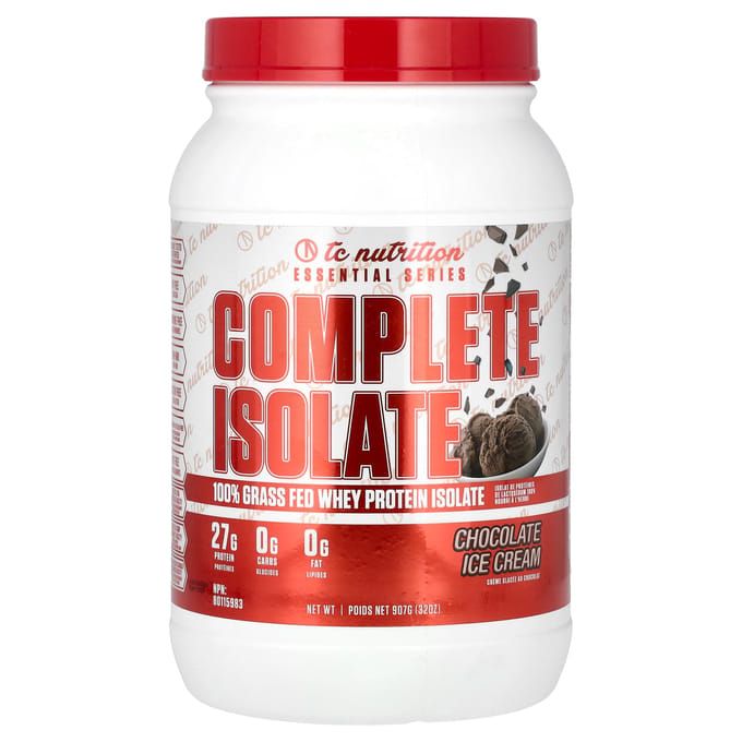 TC Nutrition, Série Essentielle, Isolat Complet, Crème Glacée Chocolat, 32 oz (907 g)