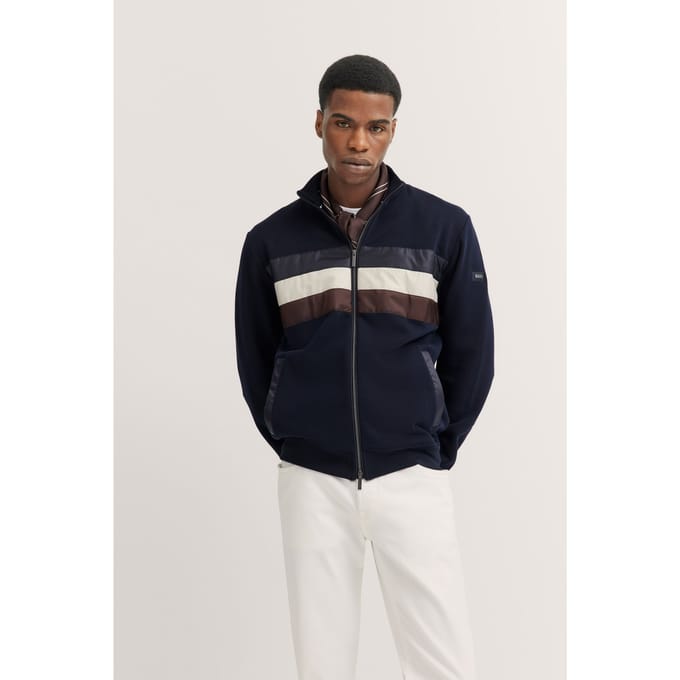 Bugatti Herren Sweatjack met rits en opstaande kraag