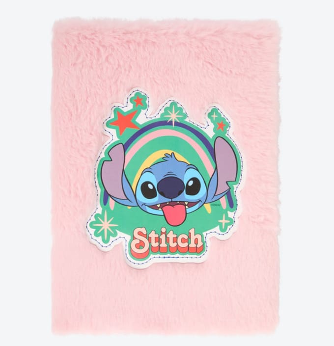 Disney - Stitch - pluche notitieboek - A5 - Roze
