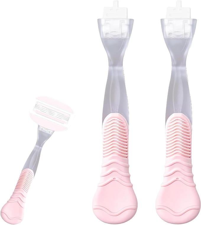 Scheerapparaat Handvat Vervanging - Scheermes Houder - Comfortabel Scheren - Antislip Ontwerp - 2 stuks - Roze