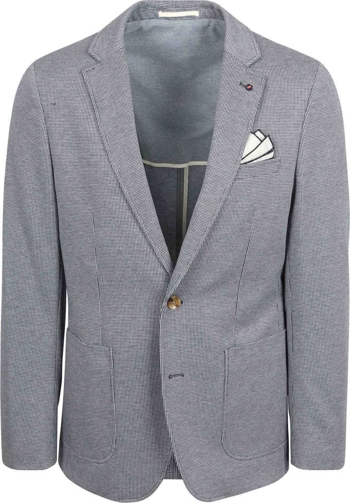 Suitable Colbert Fame Houndstooth Donkerblauw (navy) - Maat 52 - Heren blazer