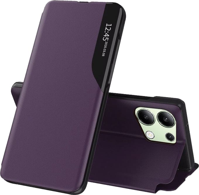 Hoesje geschikt voor Xiaomi Redmi Note 13 4G - Techsuit eFold Book Case - Paars