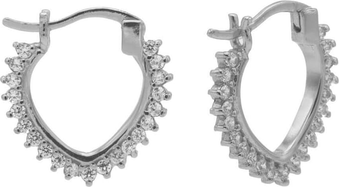 Karma Oorringen Plain Hoops Zirconia V 19MM Zilver
