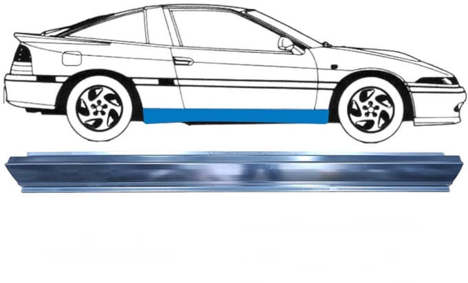 Reparatie dorpel voor Mitsubishi Eclipse 1989-1994 / Links = Rechts