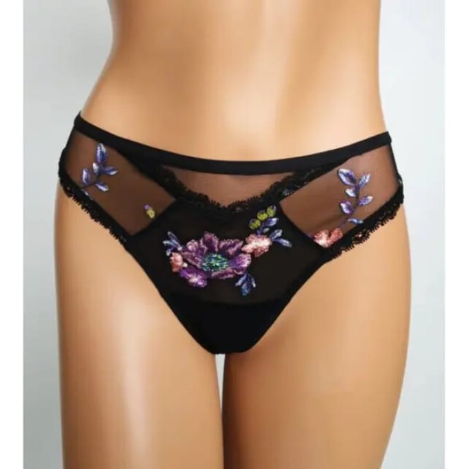 Lise Charmel Tanga Flora Aura Zwart L