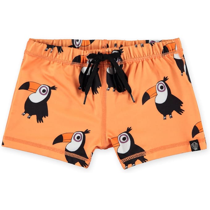 Oranje UV Korte Broek - Beach & Bandits - Toucan Do it 80-86 orange