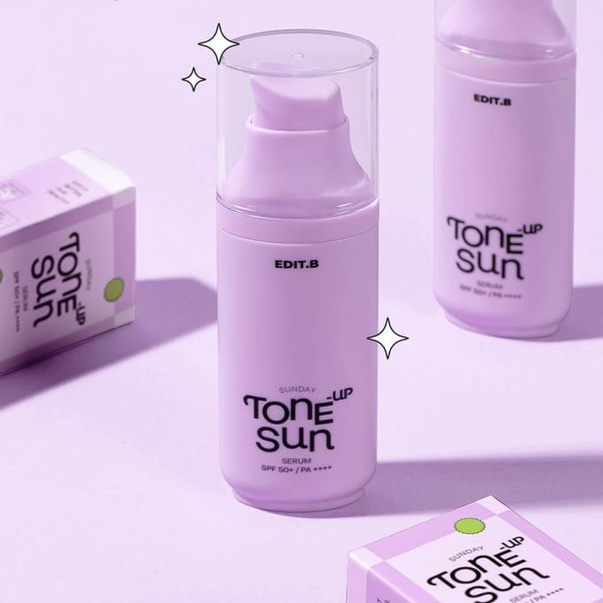 [EDIT.B] Zondag Tone-Up Zonne Serum SPF 50+ PA++++ 55ml white