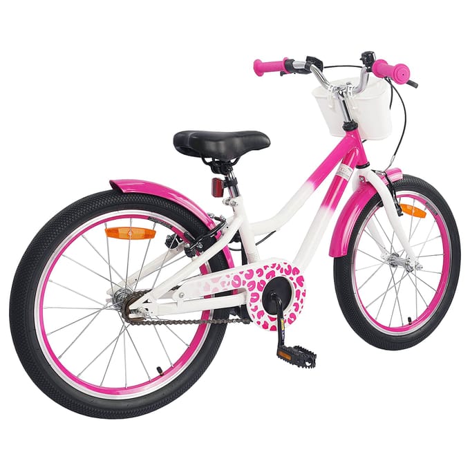 Vélo Enfant avec Roues d'Apprentissage 18 pouces pour Âges 5 7 Rose