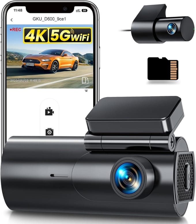 Zyrex® Dashcam Voor en Achter - Dashcam - Dashcam Voor Auto - Zwart - ‎5cm x 10cm x 4cm
