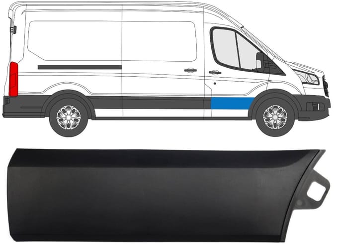 Voordeur sierlijst voor Ford Transit 2014- / Rechts