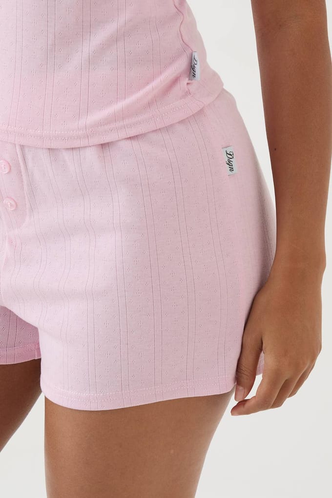 Dames Dsgn Studio Pointelle Short | Lichtroze | Maat: Medium