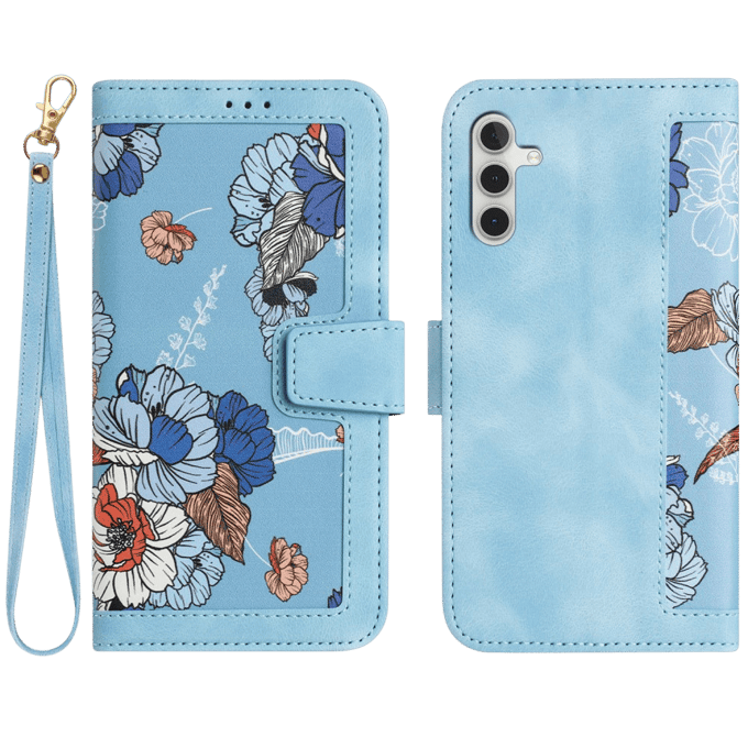 Mocaa Samsung Galaxy A16 Floral Series Bookcase Blauw