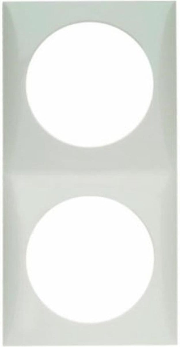 Berker Afdekraam Flow 2-Vaks Chroom Mat