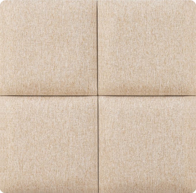 Gestoffeerde wandpanelen Carpino set van 4 stof 30x30 cm beige [neu.haus]