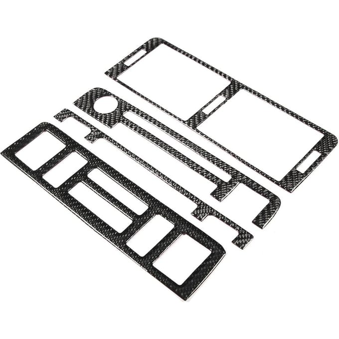 Kit de Garniture de Cadre de Console Centrale en Fibre de Carbone Convient pour BMW E46 M3 1998 2005 gray