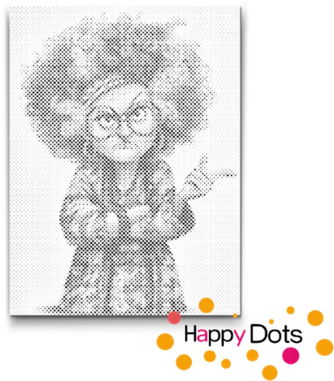 HappyDots DOT Painting Gekke oma's 08 - 30x40cm