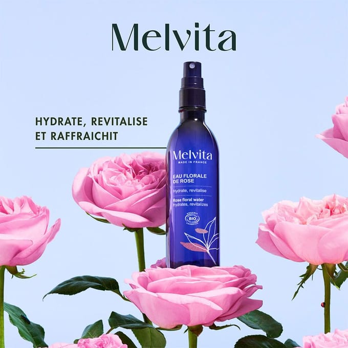 Melvita Eaux Florales Spray Eau Florale de Rose Ancienne Hydratante 400ml