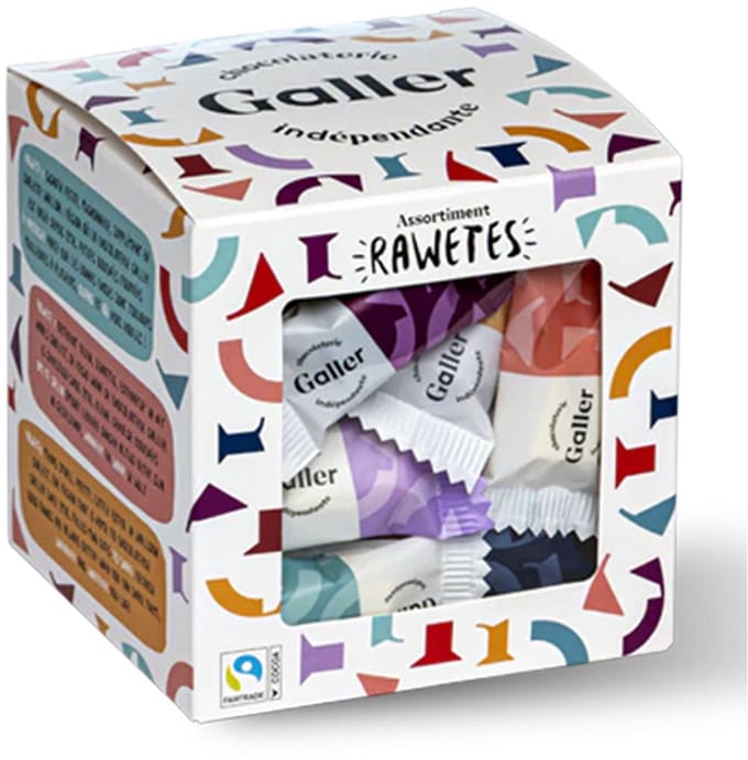 Chocolade bonbonset Galler Rawetes Cube, 40 st. (200 g)