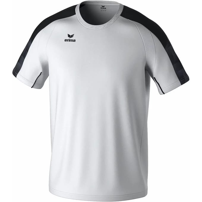 Erima Evo Star T-Shirt Kinderen - Wit / Zwart | Maat: 128