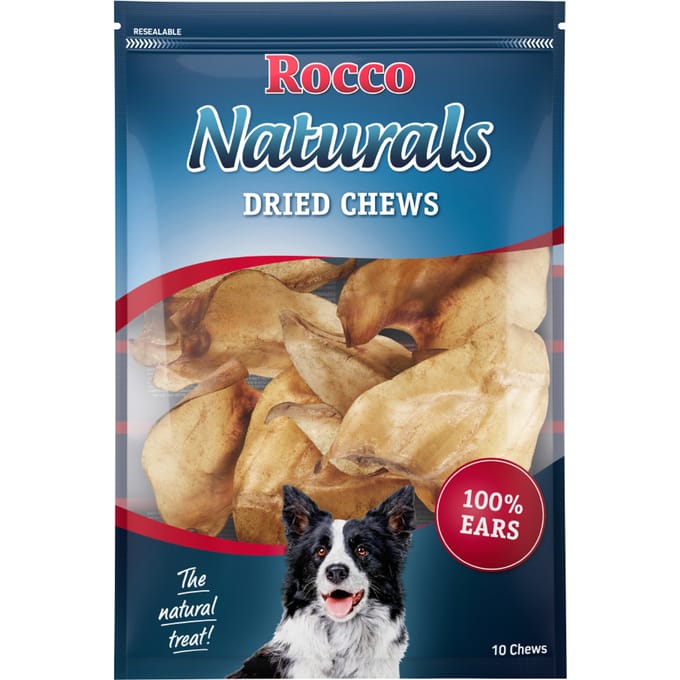 100 stuks Runderoren Natuur Rocco Hondensnack