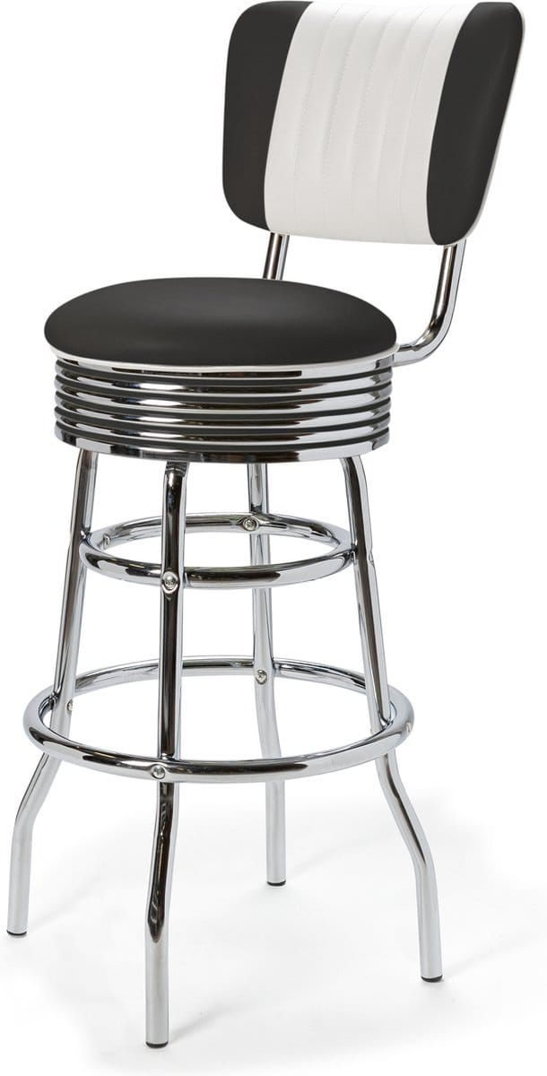 Bel Air Retro Barkruk BS-29-77CB Zwart