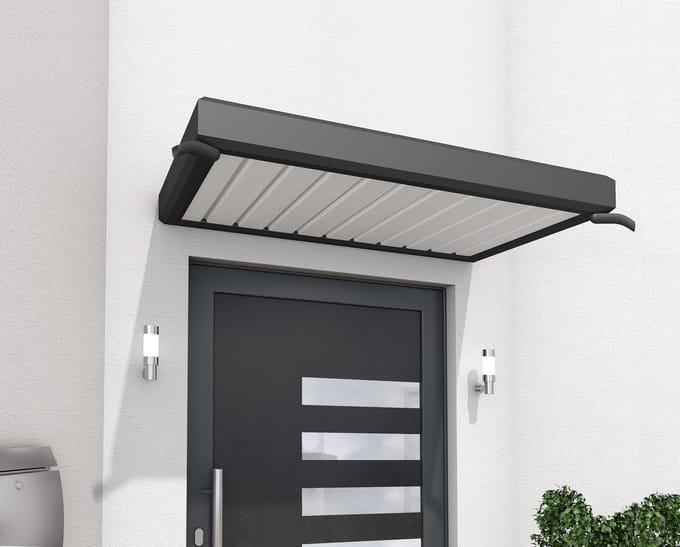 Deurluifel Nijmegen 150 x 90 x 14 cm aluminium antraciet - panelen wit
