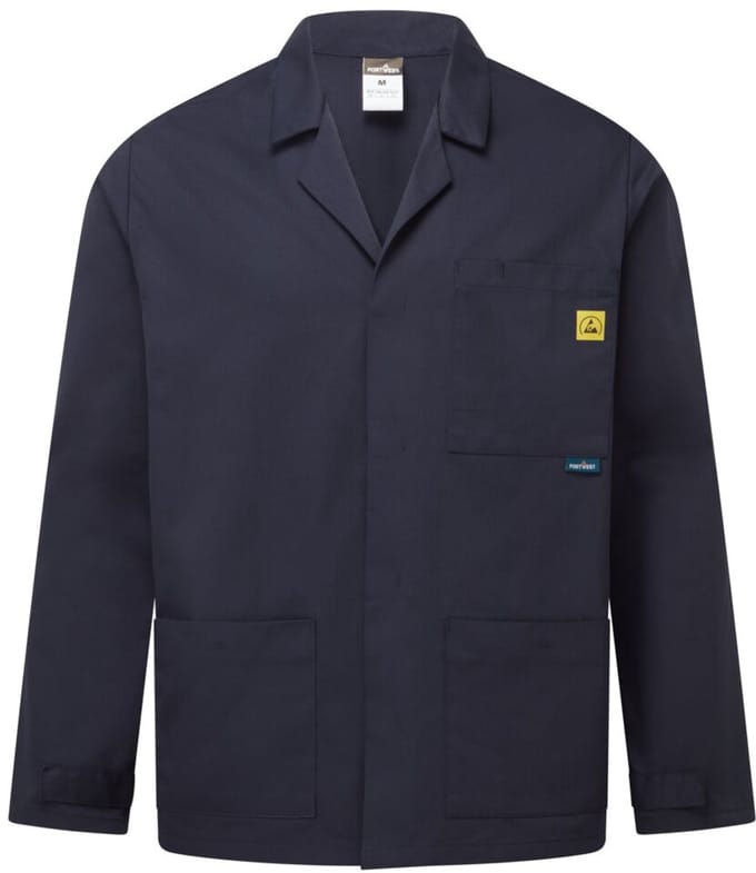 Portwest Anti-statisch ESD labjas AS18 - Marine - 4XL