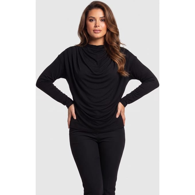 VIVEH Mirel Top Black Taglia: 42 | Maglie a manica lunga Outlet | Donna | Nero