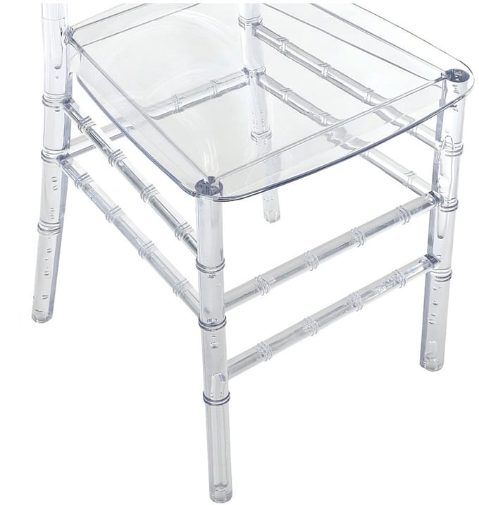 Vente-unique Set van 2 stoelen van vol polycarbonaat - Kristalkleurig - AMALINE