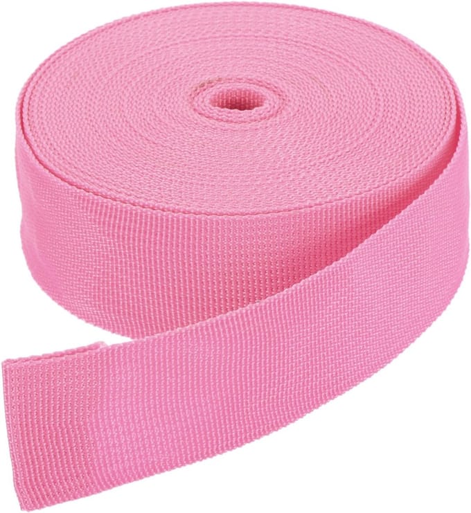Nylon riem - Platte band - Doe-het-zelf projecten - Sterk en duurzaam - 10 meter x 5 cm - Roze